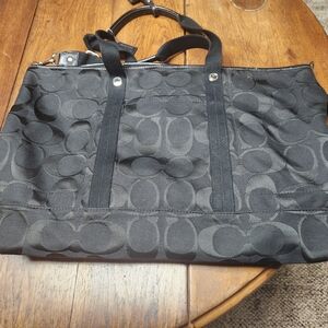 Coach Black Signature Tote Bag